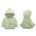 thumbnail image 1 of Baby Boys Girls Winter Coat,Toddler Puffer Coat Baby Hoodie with Dinosaur Windproof Down Jacket 12-18 Months, 1 of 4