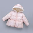 thumbnail image 1 of Baby Boys Girls Winter Coat Toddler Puffer Coat Cute Bear Ears with Hoods Zipper Windproof Jacket Outwear for Baby Boys Thick Parka Baby Winter 2-3 Years, 1 of 8
