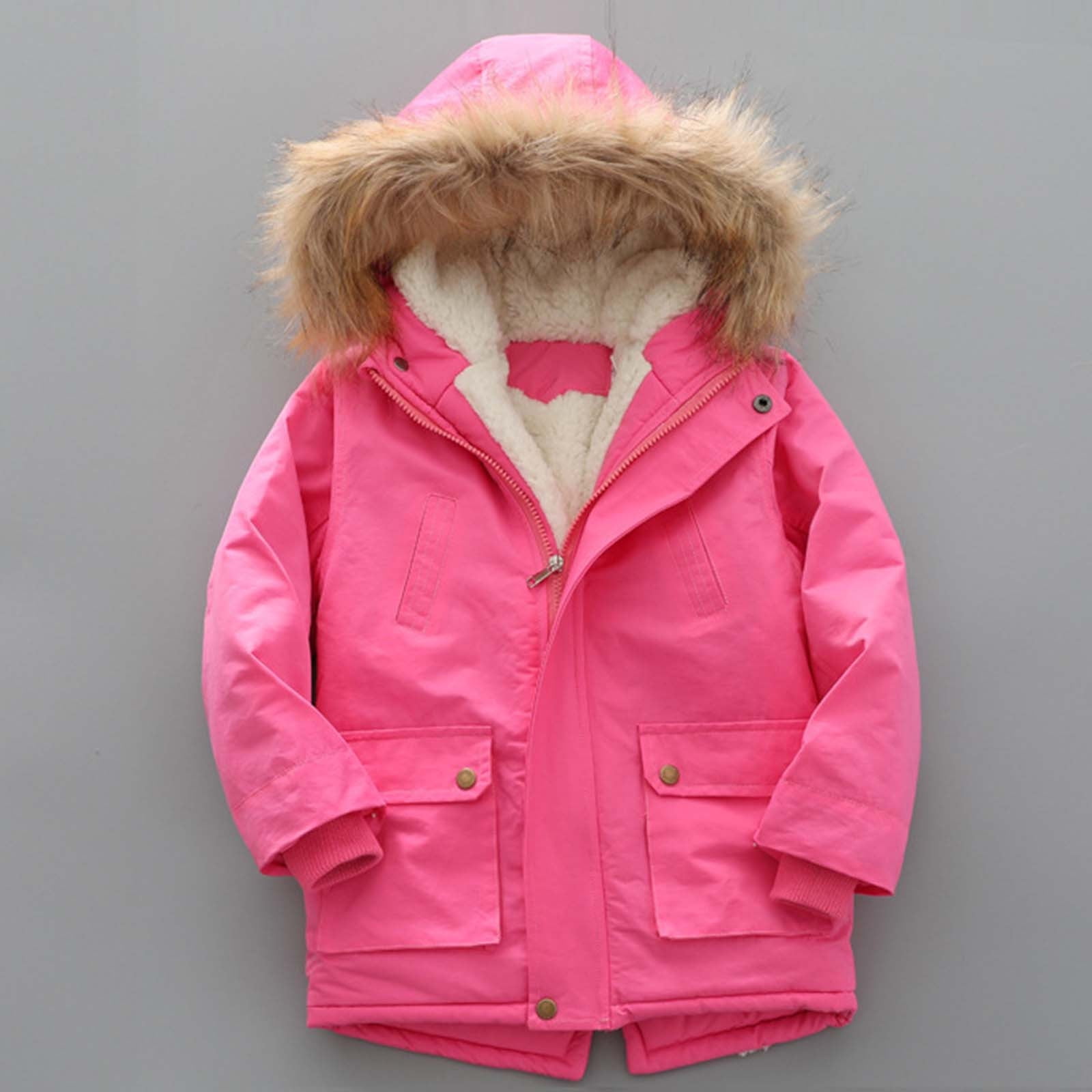 Baby Boys Girls Winter Coats Hoods Light Children's Velvet Padded Coat ...