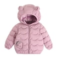 thumbnail image 1 of Baby Boys Girls Winter Coats Toddler Bear Hoods Down Jacket Baby Kids Dinosaur Light Puffer Padded Outwear, 1 of 5