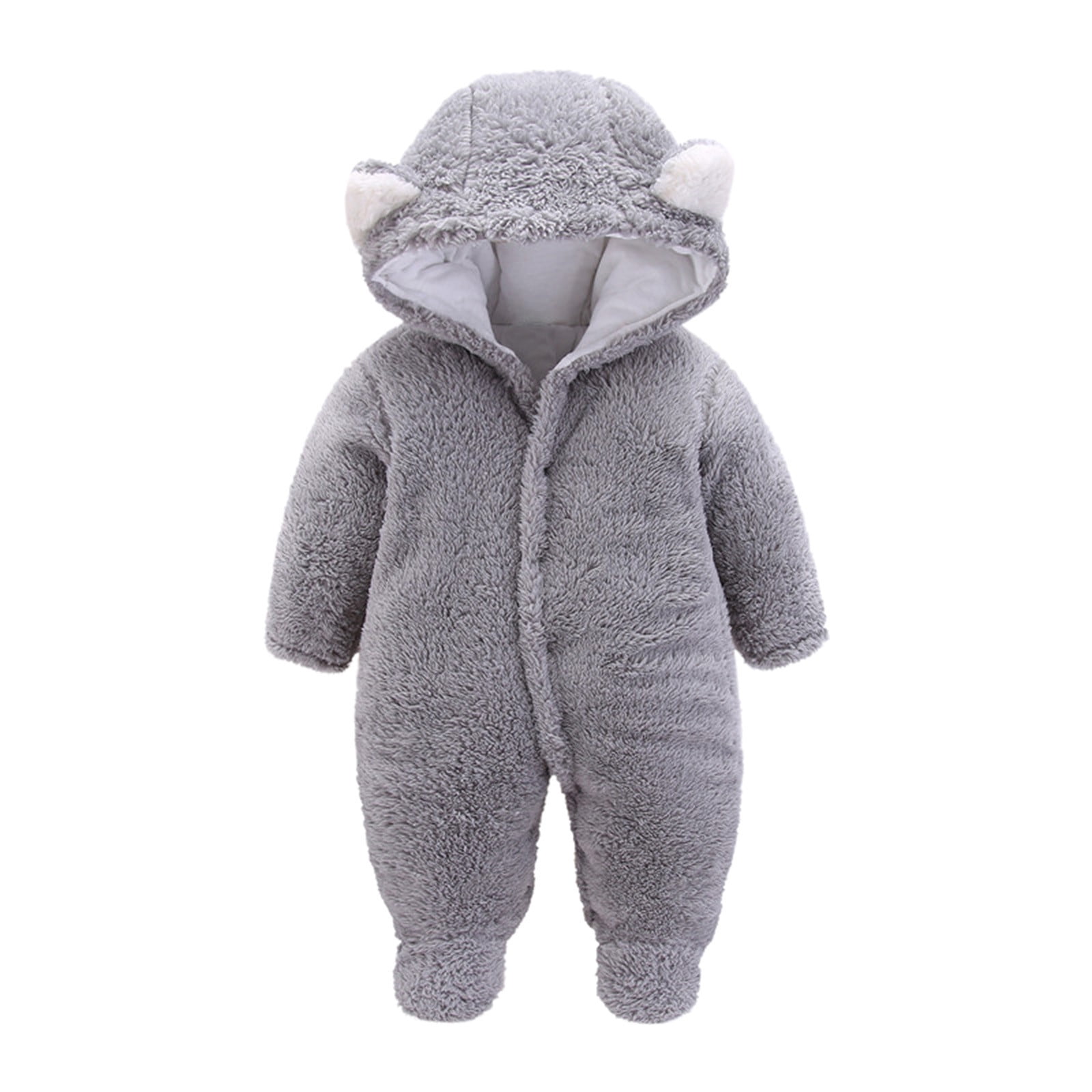 Baby Boys Girls Winter Cute Warm Jumpsuit Romper Outwear Coat(Color