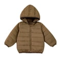 thumbnail image 1 of Baby Boys Girls Winter Coat Cute Hooded Jackets with Pockets Thicken Windproof Zipper Warm Puffer Coat Baby Jacket Outwear 6-9 Months, 1 of 4