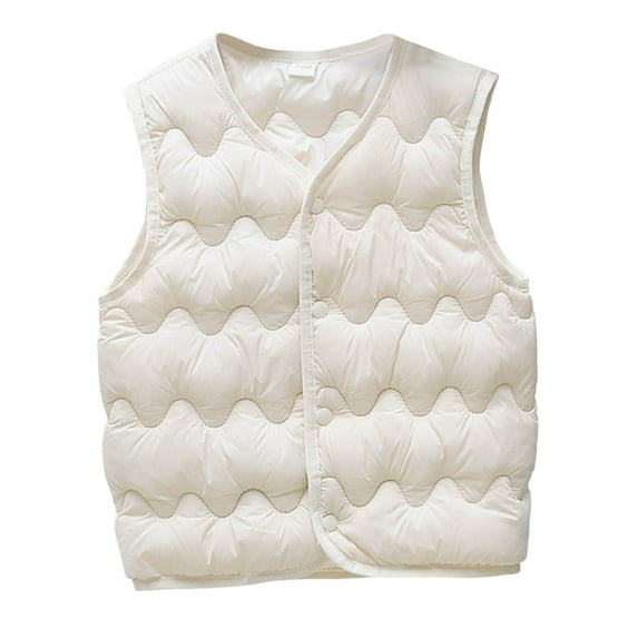 Baby Boys&Girls Winter Puffer Vest Sleeveless Jacket Warm Lined High Neck Cute Jacket Warm Jacket Cute Outerwear With Pockets Baby Winter Clothes for Little Boys Girls Size 10-11