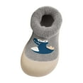 thumbnail image 1 of Baby Boys Girls Winter Warm Cartoon Sock Walking Shoes Toddler Soft Rubber Sole Non Slip Floor Slippers, 1 of 5
