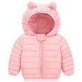 thumbnail image 1 of Baby Boys Girls Winter Warm Puffer Jacket Coat Kids 3D Ear Hooded Top Outerwear, 1 of 2