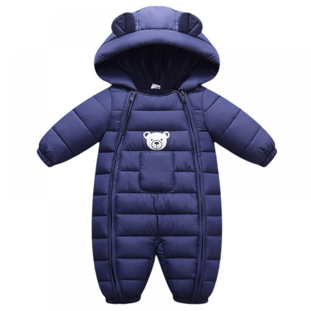 Bullpiano Baby Boys Girls Winter Snowsuit Warm Toddler Zip Up Jacket Clothes Jumpsuit Windproof Romper