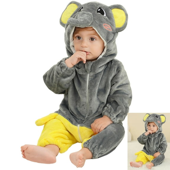 Baby Boys Hooded Jumpsuit Animal Outfits Long Sleeve Outwear Halloween Outfitss Clothes 4-5 Years