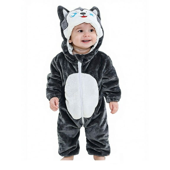 Baby Boys Hooded Jumpsuit Unisex Toddler Romper Baby Bodysuit Long Sleeve Baby Fall Outfit Clothes 3-6 Months