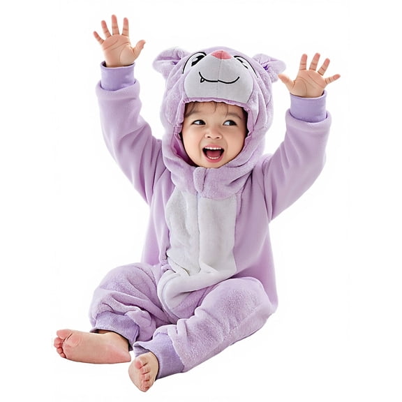 Baby Boys Hooded Jumpsuit Unisex Toddler Romper Long Sleeve Romper Baby Girl Christmas Pajamas Clothes 1-2 Years