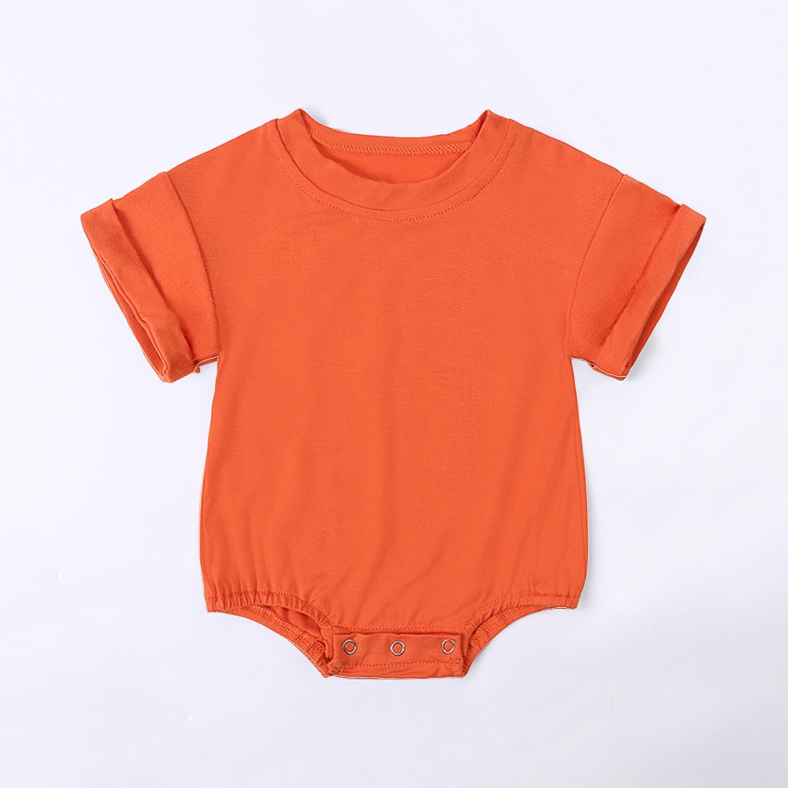 Baby Boys Jumpsuit, Short Sleeve One Piece Outfit, Crew Neck, Solid ...