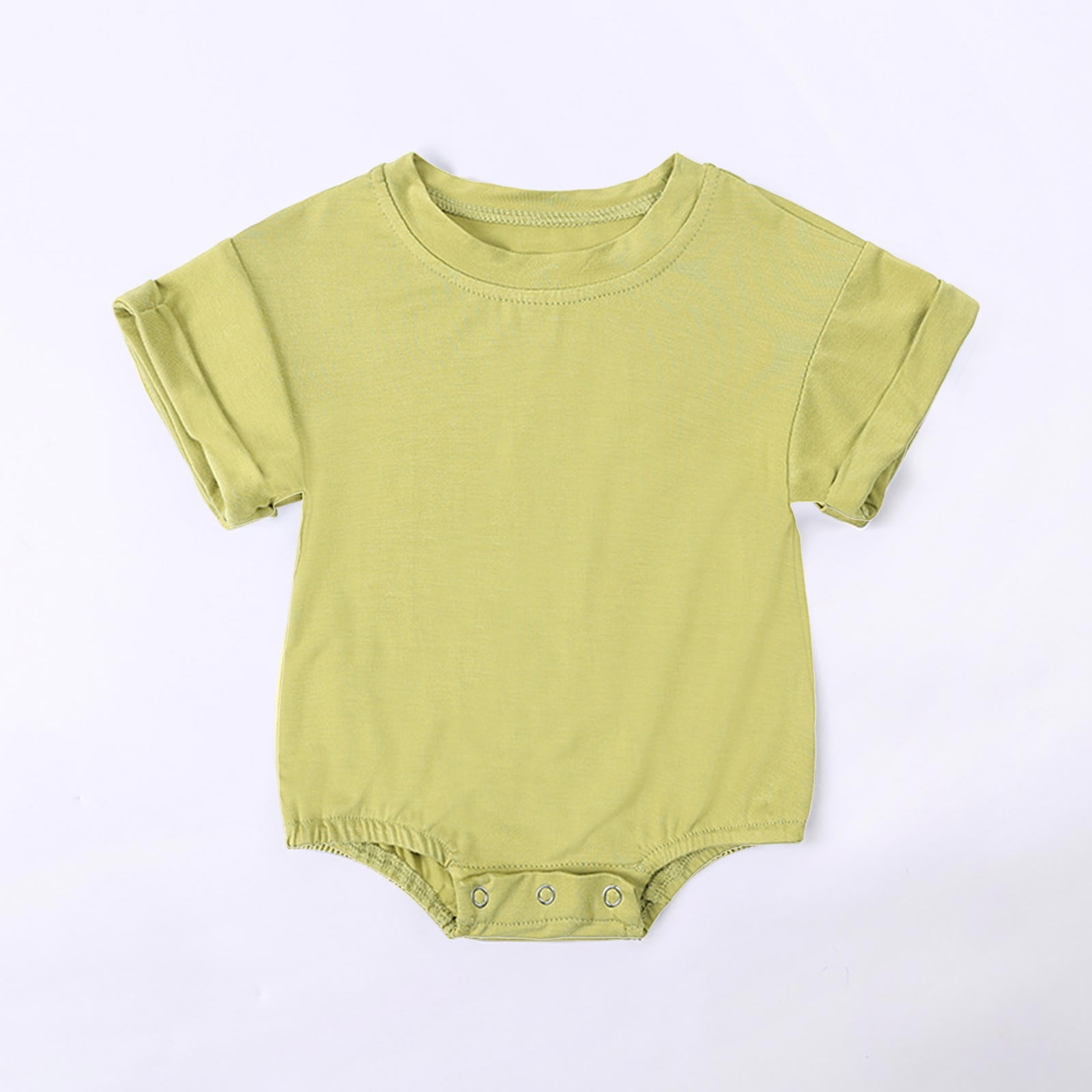 Baby Boys Jumpsuit, Short Sleeve One Piece Outfit, Crew Neck, Solid ...