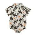 thumbnail image 1 of Baby Boys Jumpsuit Short Sleeve Polo Romper With Cowboy Cactus Print Button Front Collar Snap Closure For Infant Party Daily Wear, 1 of 8