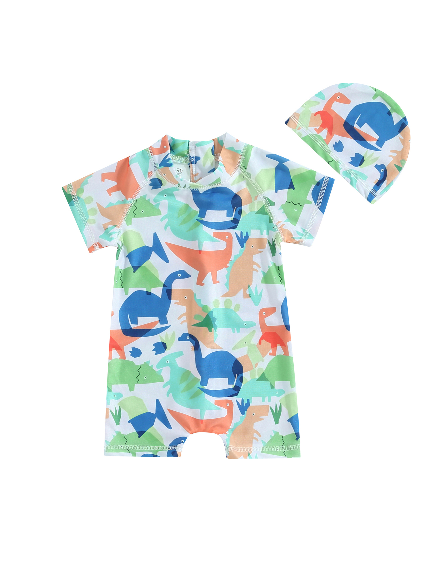 Baby Boys Kids Swimsuit Toddlers One Piece Zipper Bathing Suit Swimwear