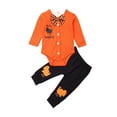 thumbnail image 1 of Baby Boys Long Sleeve My 1st Thanksgiving Bowtie Bodysuit Top and Turkey Pant Outfits, 1 of 5