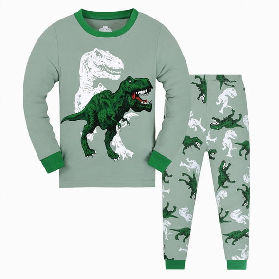 Baby Boys Long Sleeve Top And Pants Snug Fit Cotton Pajama Set,Skin-Friendly 6-12 Months 12-24 Months 2t 3t 4t 5t 6t 7t 8t 9t Children(GN1,5-6 Years)