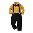 thumbnail image 1 of Baby Boys Outfit Sets Long Sleeve Solid color T Shirt Tops with Pants Infant clothes Cute Outwear, 1 of 7