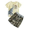 Baby Boys' Outfits Short Sleeve Prints T Shirt Tops Shorts Child Kids