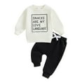 Baby Boys Pants Set, Long Sleeve Letters Sweatshirt Sweatpants
