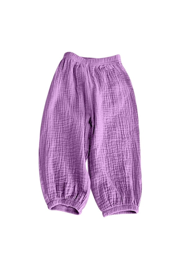 Baby Boys Pants Toddler Kids Baby Girls Fashion Cute Sweet Elasticity Flared Pants Trousers Pants Leggings New Full Length Pants Leggings Purples 3-4T