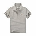 thumbnail image 1 of Baby Boys' Polo Shirt Grey Boys Uniform Shirts Short Sleeve Shirt Button Up Shirt Boys 6-12 Months, 1 of 2