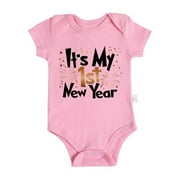 Baby Boys Romper My First Christmas Baby Boy Outfit New Year Cute Casual Jumpsuit Letter Print Boy Girl Bodysuit Pink 0-3 Months