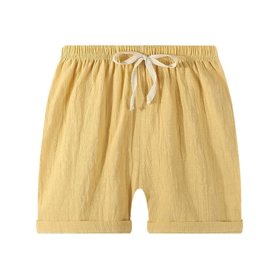 Baby Boys Shorts Elastic Waistband Cotton Jogger Shorts Solid Color Pull-On Loose Sports Shorts Kids Baby Summer Clothes 4-5 Years