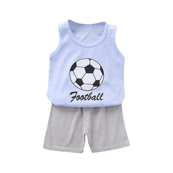 Baby Boys' Shorts Sets Casual Clothes Set Sleeveless Print Crew Neck Cute Summer Outfit 3M-6Y