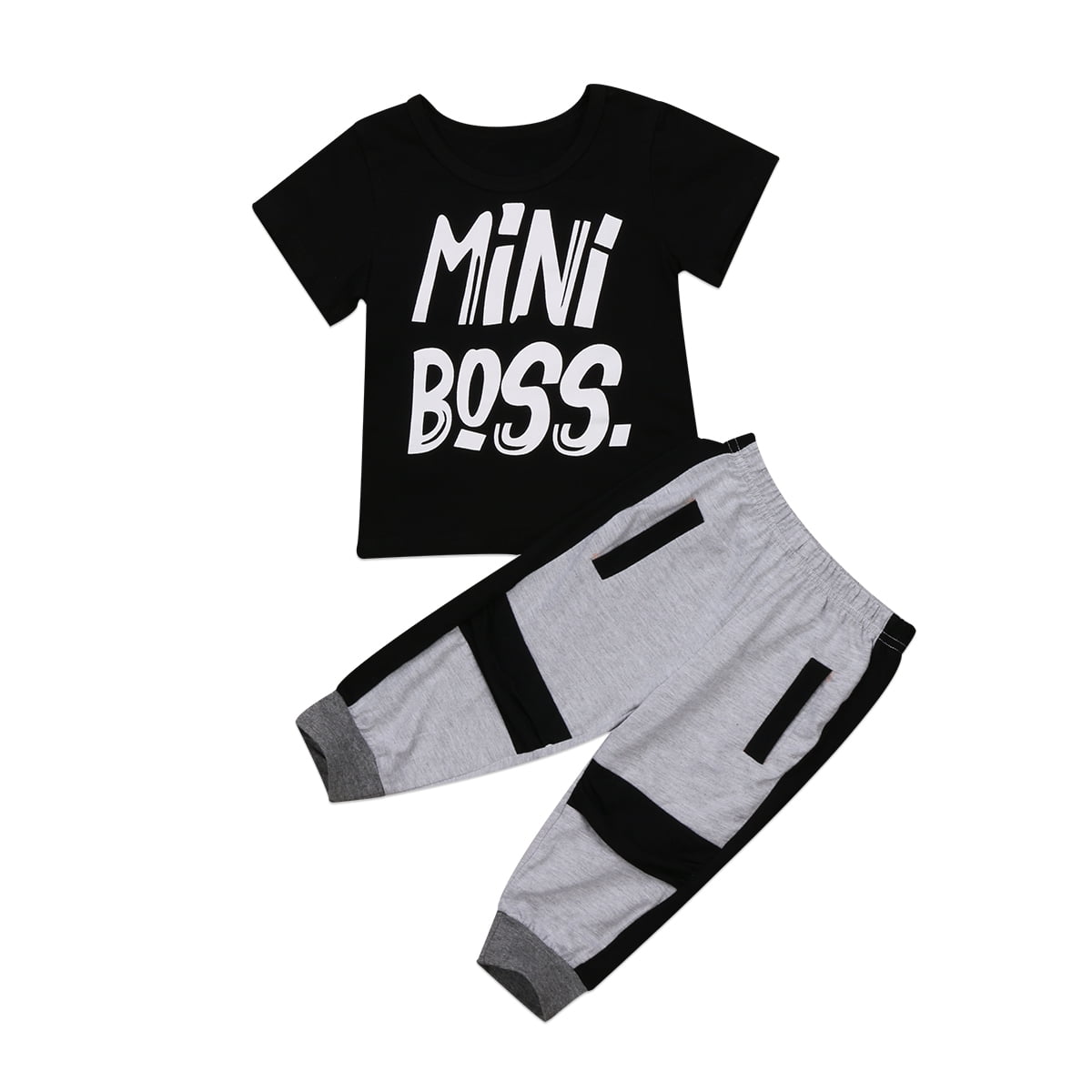 Baby Boys Summer T-shirt Tops Pants Outfits Set Clothes 1-6 Years