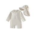 thumbnail image 1 of Baby Boys Swimsuit Seersucker Long Sleeve One Piece Zipper Bathing Suit Rash Guard Swimwear Sunsuit, 1 of 8