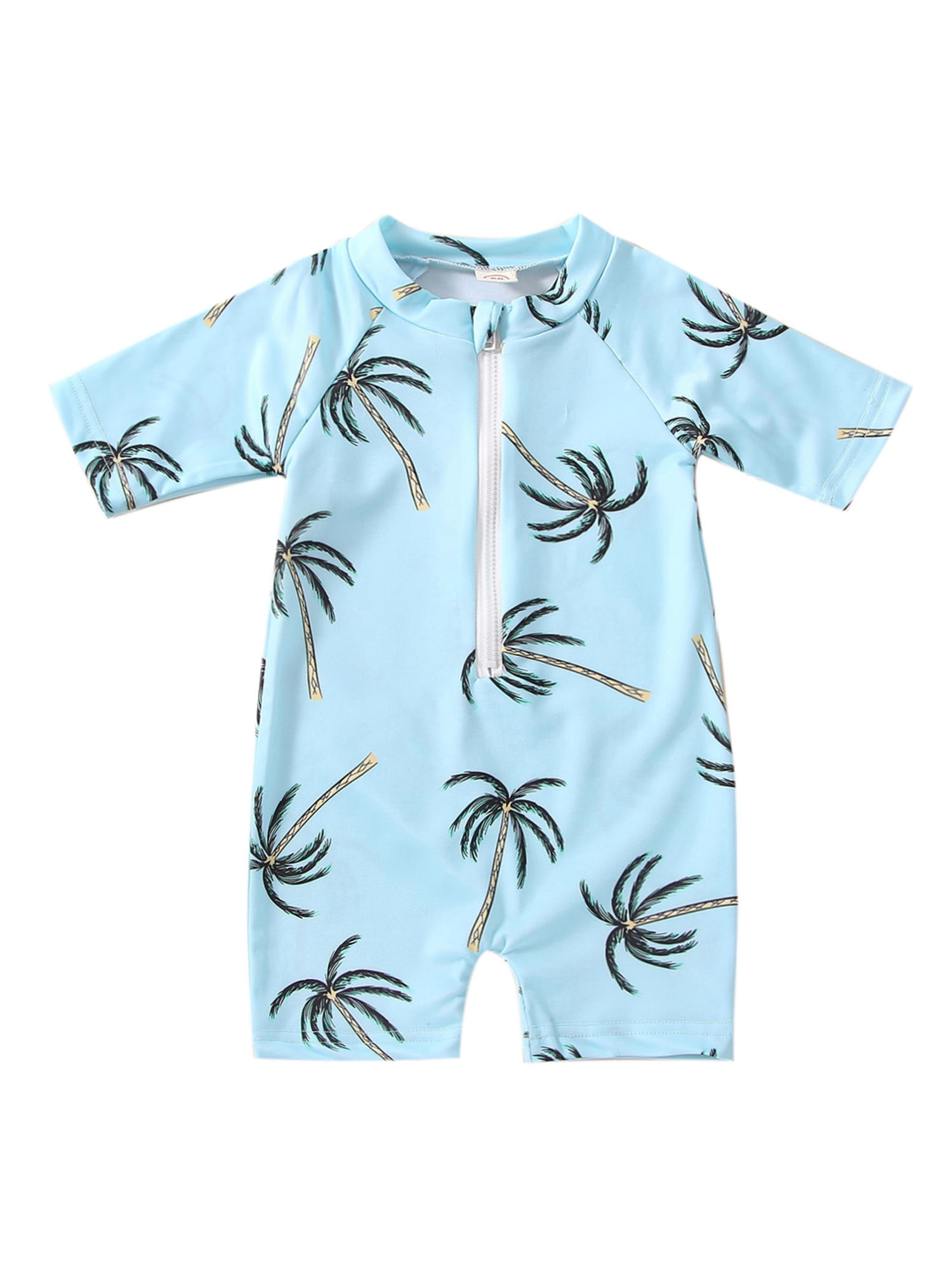 Baby Boys Swimsuit Toddler Boys Rash Guard Zipper One Piece Beach