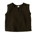 thumbnail image 1 of Baby Boys Tank Tops Basic Sleeveless Solid Round Neck Vest Unisex Undershirt T-Shirt, 1 of 7