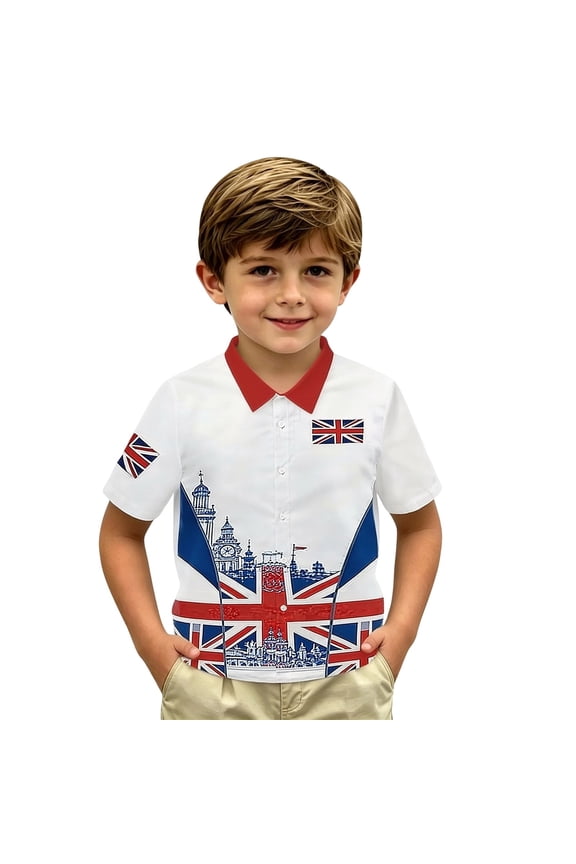 Baby Boys' Tops Jack Print Patriotic Party Y2K Tops,White,3-4 Years