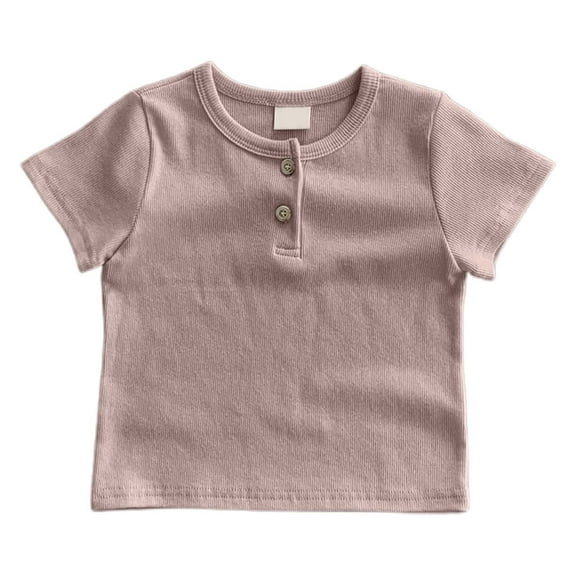 Baby Tshirts Comfortable Boys Short Sleeve Shirt Solid T Shirts Toddler Baseball Shirt 3-6 Months Summer Clothes Boy
