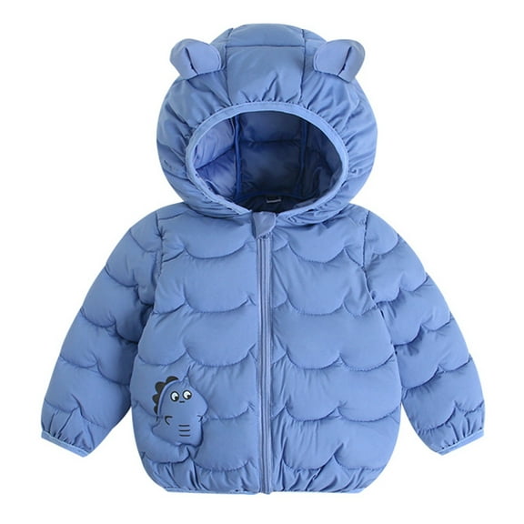 Baby Boys Winter Coat Baby Boys Puffer Coat Baby Hoodie with Bear Ear Long Sleeve Light Winter Coats for Baby Boys Toddler Girls Fall Jacket Warm Thick Clothes 18-24 Months