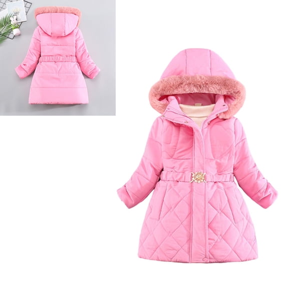 Baby Boys Winter Coat,Baby Boys Puffer Coat Baby Mid-length Hoodie with Zipper Windproof Jacket Outwear For Baby Girls Thick Fleece Parka Warm Thick Clothes