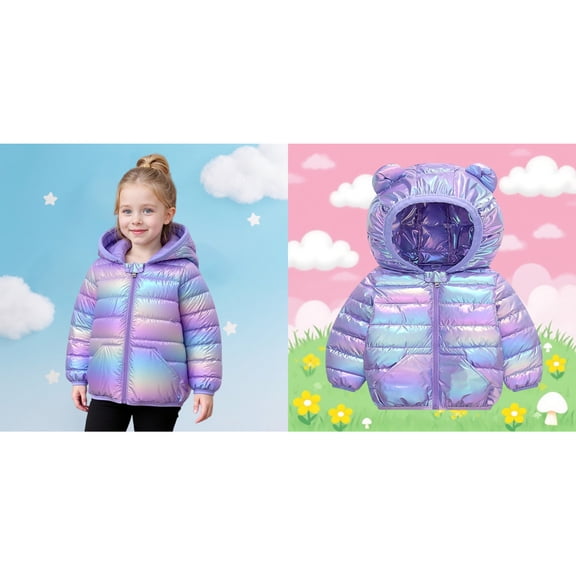 Baby Boys Winter Coat,Baby Boys Puffer Coat Bear Ear Cute Jackets Lightweight Puffer Jacket for Kids Baby Child Winter Coat Baby Girl Winter Clothes