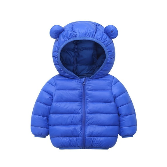 Baby Boys Winter Coat,Baby Boys Puffer Coat Cute Bear Ear Hooded Jacket Zipper Windproof Jacket Outwear for Baby Girls Baby Jacket Baby Boy Clothes