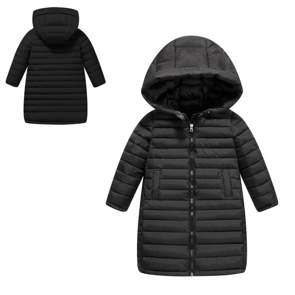 Baby Boys Winter Coat,Baby Boys Puffer Coat Mid-length Jackets Thicken Windproof Zipper Warm Outwear For Kids Baby Winter Jacket Kids Winter Clothes