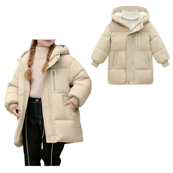 Baby Boys Winter Coat,Baby Boys Puffer Coat Mid-length Jackets Windproof Down Jacket For Baby Girls Winter Fleece Coat Baby Winter Coat