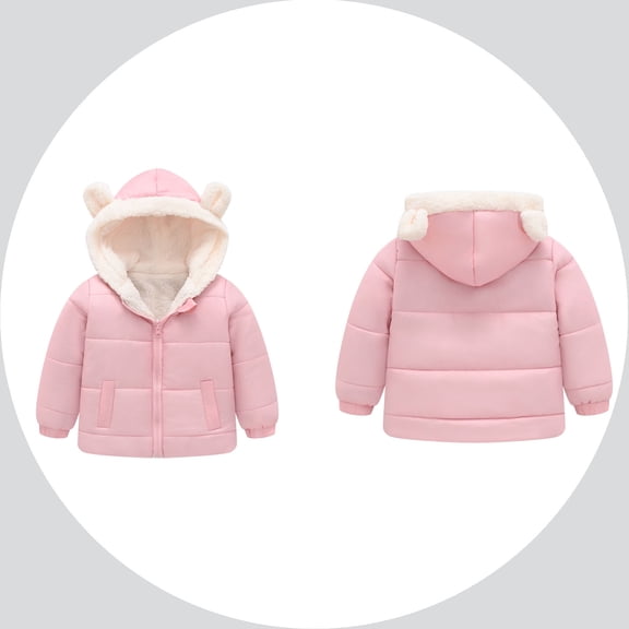 Baby Boys Winter Coat,Baby Girls Puffer Coat Bear Ear Hooded Jacket Long Sleeve Light Winter Coats for Toddler Baby Boys Child Down Jacket Baby Winter Clothes
