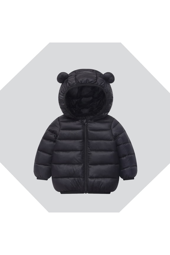 Baby Boys Winter Coat,Baby Girls Puffer Coat Cute Bear Ear Hooded Jackets with Pockets Lightweight Puffer Jacket for Baby Kids Baby Jacket Warm Thick Clothes