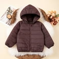 thumbnail image 1 of Baby Boys Girls Winter Coat Hooded Jacket Long Sleeve Light Puffer Jacket Baby Winter Warm Outerwear 6-9 Months, 1 of 8