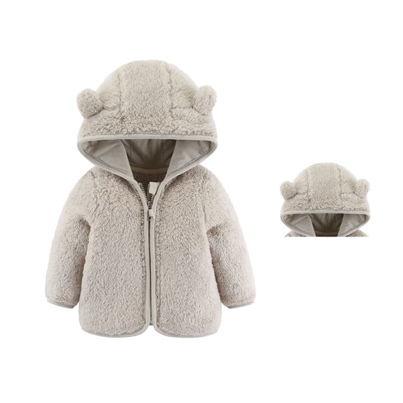 Baby Boys Winter Coat Cute Bear Ear Hooded Jackets with Pockets for Kids Baby Girls Winter Down Coat Baby Girl Clothes Winter 6-12 Months