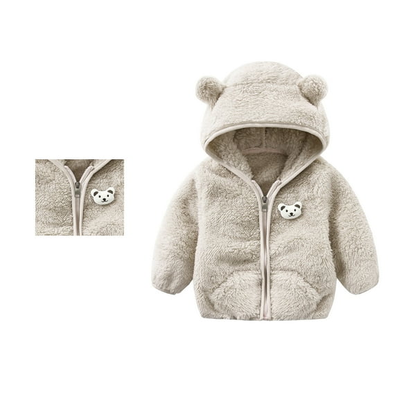 Baby Boys Winter Coat Jacket Bear Ear Hooded Jacket for Kids Baby Boys Thick Parka Baby Boy Clothes 0-6 Months