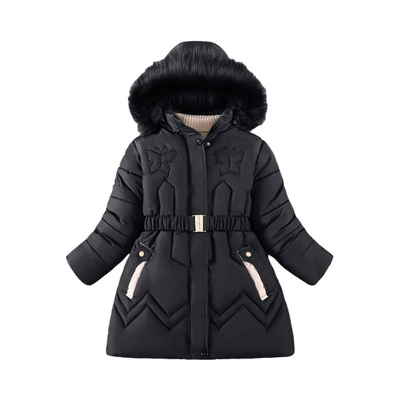 Baby Boys Winter Coat,Kids Puffer Coat Mid-length Hooded Jacket Zipper Windproof Jacket Outwear For Baby Boys Child Winter Coat