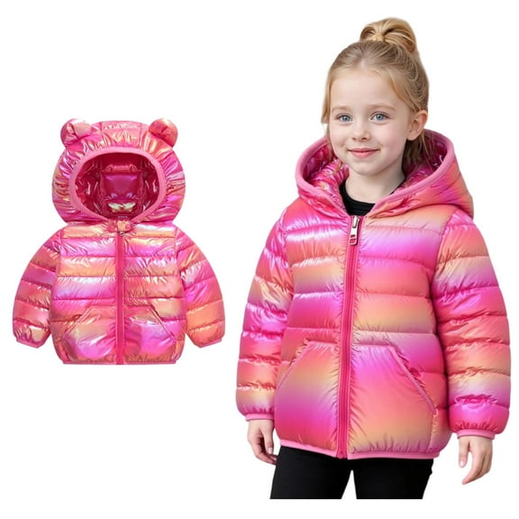 Baby Boys Winter Coat,Little Boys Girls Puffer Coat Cute Bear Ear Hooded Jacket Lightweight Puffer Jacket For Baby Baby Winter Jacket Baby Girl Winter Clothes