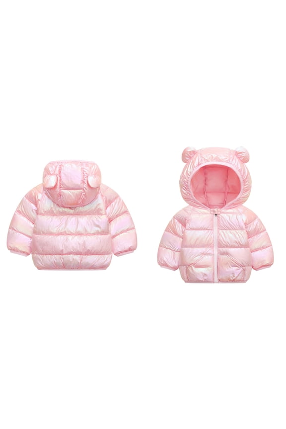 Baby Boys Winter Coat,Little Boys Girls Puffer Coat Cute Bear Ear with Hoods Long Sleeve Light Winter Coats for Baby Girls Outerwear Coats Baby Winter Coat