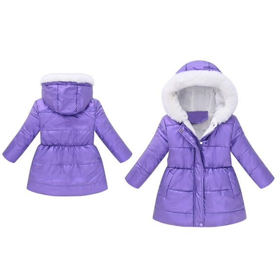 Baby Boys Winter Coat,Toddler Puffer Coat Baby Mid-length Hoodie with Windproof Down Jacket For Toddler Baby Girls Warm Fleece Outerwear