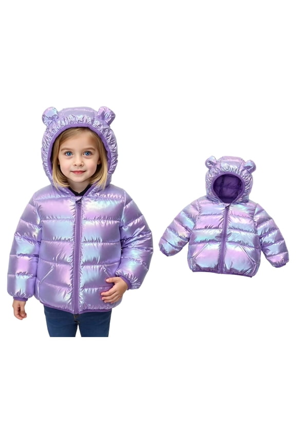 Baby Boys Winter Coat,Toddler Puffer Coat Cute Bear Ear Hooded Jackets with Pockets Zipper Windproof Jacket Outwear for Toddler Baby Boys Boys Winter Jacket Toddler Winter Clothes