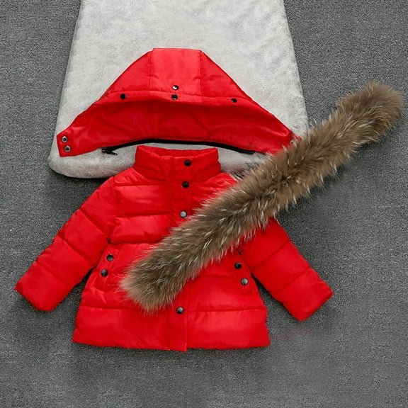 Baby Boys Winter Jacket Toddler Kids Boys Girls Padded Snowsuit Infant Winter Clothes Hooded Jacket Coat Outerwear Fashion Clothes
